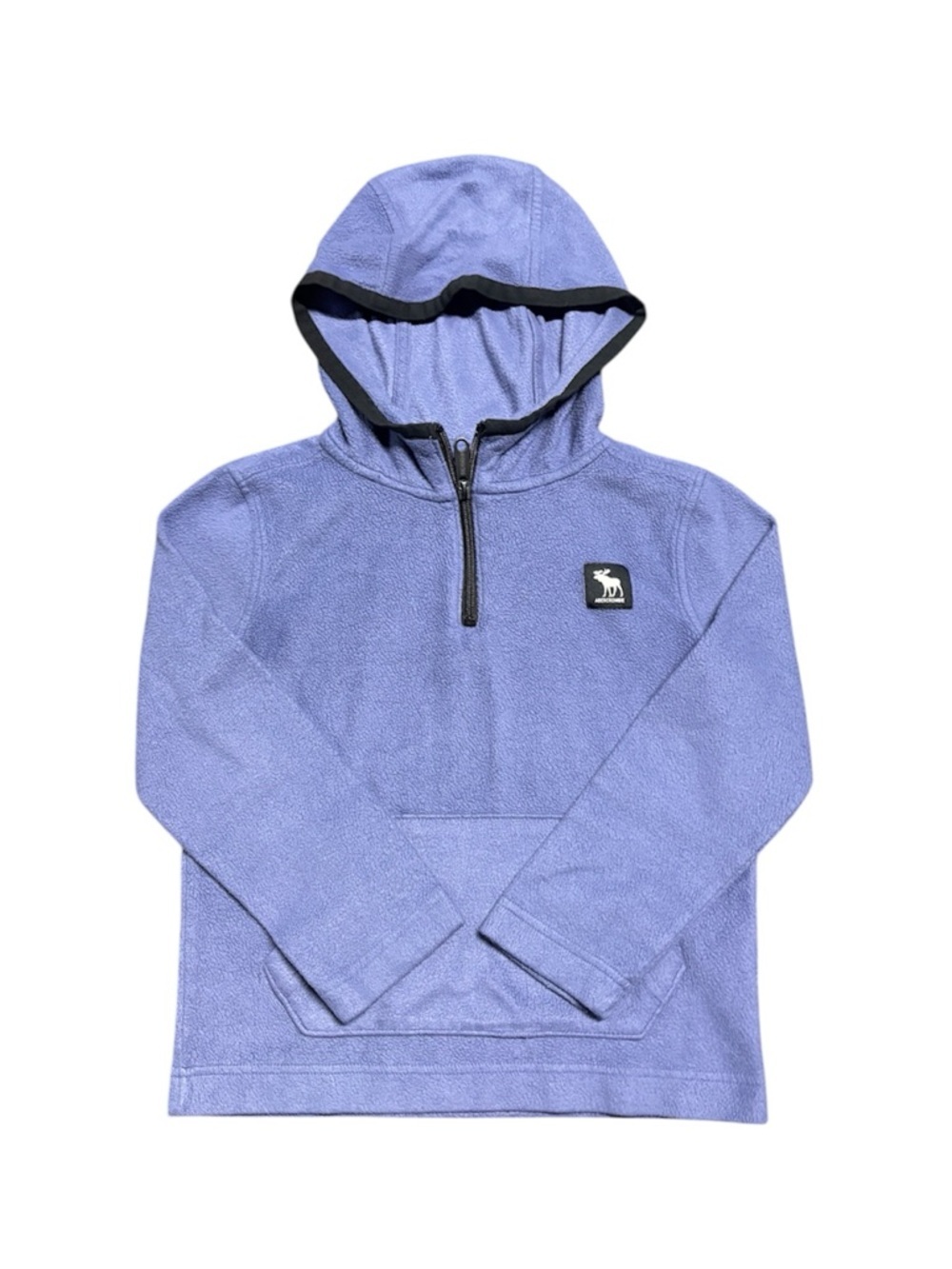 Abercrombie Kids Boys Fleece Hoodie 5/6 Blue Quarter Zip Pullover